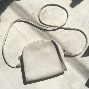 Vintage Coach Leather Mini Curved Crossbody Purse